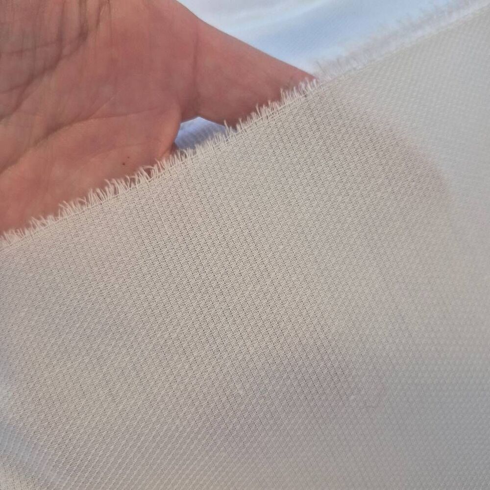 Fabric, White Cotton Lightweight Duck (textured) 45" x 3 yds